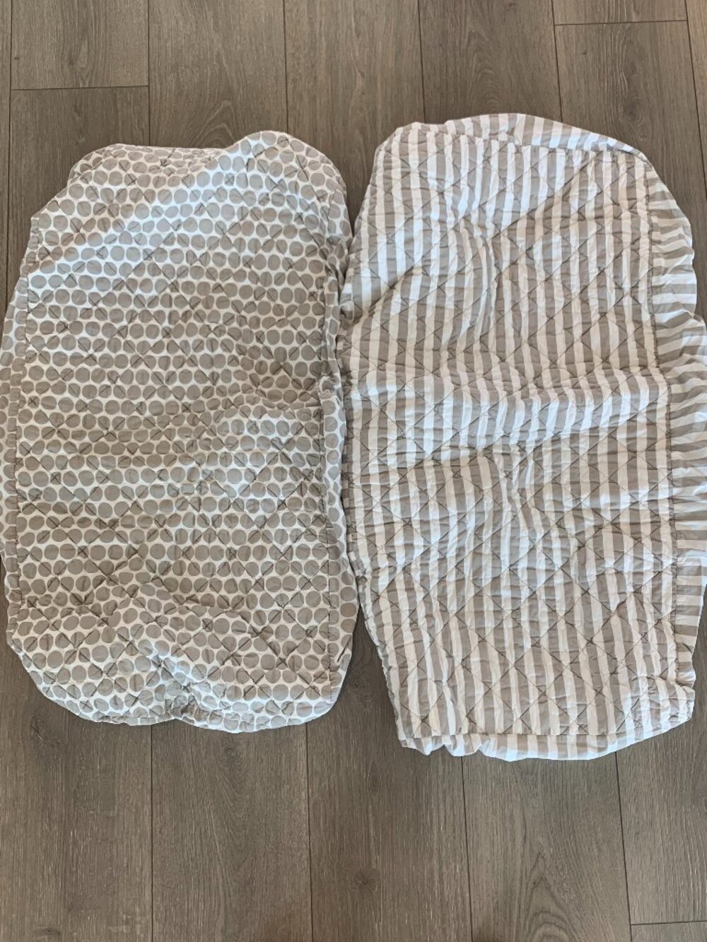 Land of Nod Quilted 100% Cotton Changing Pad Cover Set of 2